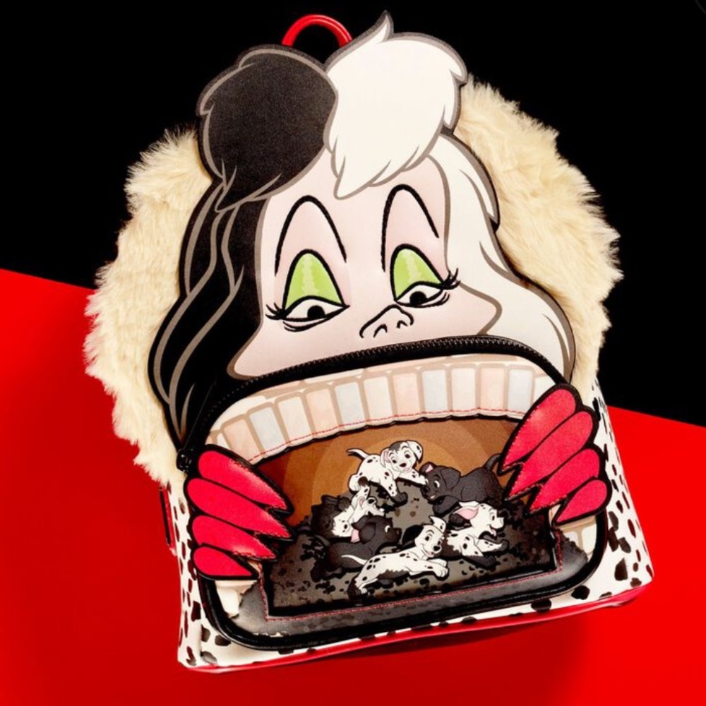 🐾♥️🖤Disney Loungefly 101 Dalmatians Cruella De Villains Backpack - Picture 5 of 6